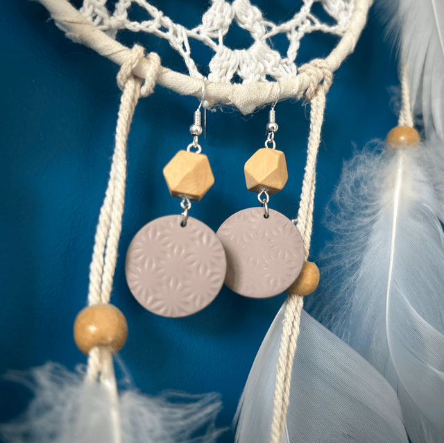 Boucles d'oreilles pendantes "Lilas des indes"