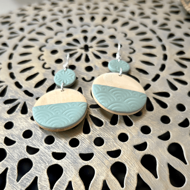 Boucles d'oreilles pendantes "Amandier"