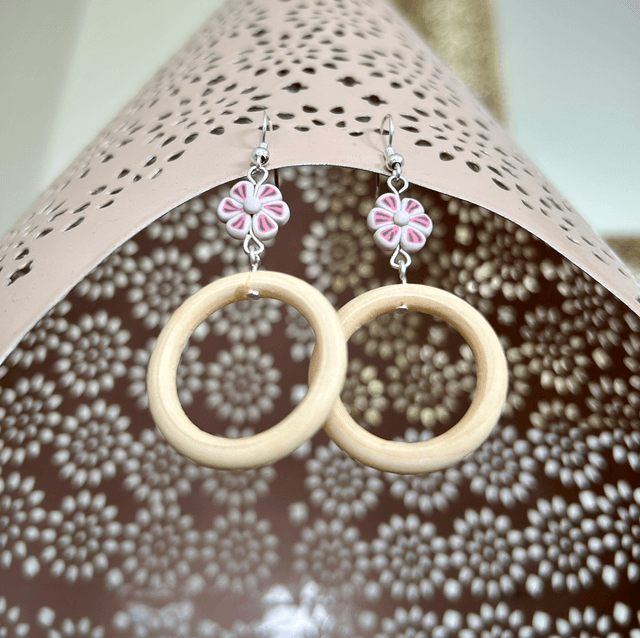 Boucles d'oreilles pendantes "Prunus"