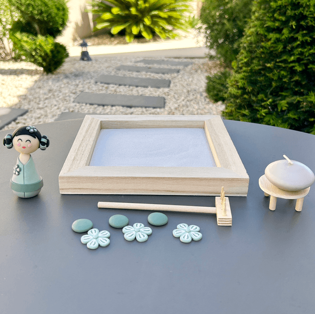 Jardin zen d'intérieur kokeshi "almond"