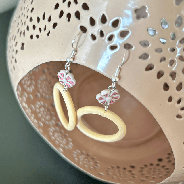 Boucles d'oreilles pendantes "Prunus"