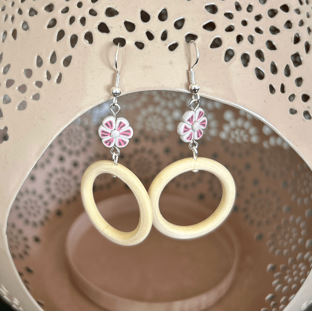 Boucles d'oreilles pendantes "Prunus"