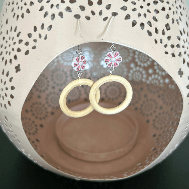 Boucles d'oreilles pendantes "Prunus"